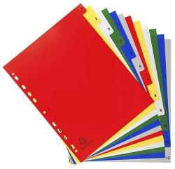 EXACOMPTA Farbregister 1-12 mit Deckblatt mehrfarbig 