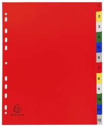 EXACOMPTA Farbregister 1-12 mit Deckblatt mehrfarbig 