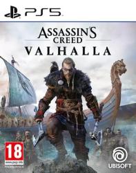 Cover des Spiels Assassin's Creed Valhalla. Hauptfigur mit Schwert und Axt vor einem Boot.
