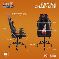 KONIX Premium Gaming Chair Naruto Shippuden schwarz/orange