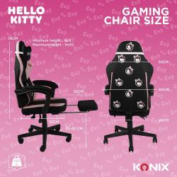 KONIX Gaming Chair Hello Kitty schwarz/rosa