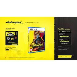 Spielcover für Cyberpunk 2077. Bunte Grafik mit mehreren Charakteren und futuristischem Auto.