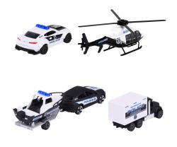 MAJORETTE Police Force 4er Geschenk-Set