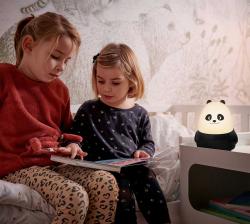 LUMIN'US Nachtlicht Panda mit Timer schwarz/weiß