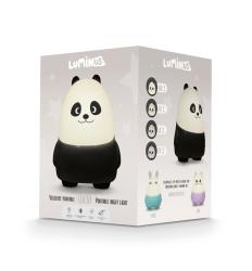 LUMIN'US Nachtlicht Panda mit Timer schwarz/weiß
