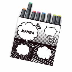 ARTISSIMO Creativ-Set Manga Girl 8 Duomarker und 10 Papiervorlagen