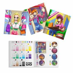 ARTISSIMO Creativ-Set Manga Girl 8 Duomarker und 10 Papiervorlagen