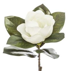 Kunstblume Magnolia 70 cm grün/weiß