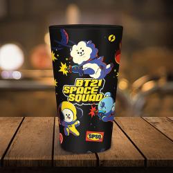 Trinkglas BT21 Space Squad 400 ml 1 Stück bunt