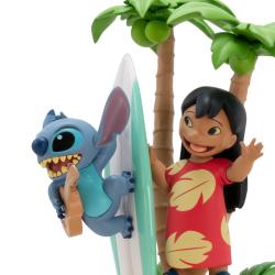 DISNEY Figur Lilo & Stitch auf Surfboard bunt