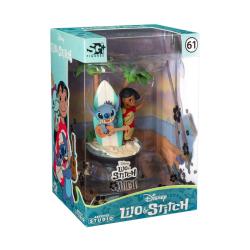 DISNEY Figur Lilo & Stitch auf Surfboard bunt