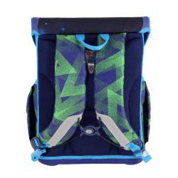 SPIRIT Schultaschen-Set Cool Fußball 4-teilig mit Metallschloss blau