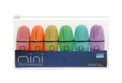 TIPTOP OFFICE Leuchtmarker Mini Pastell 6 Stück mehrere Farben