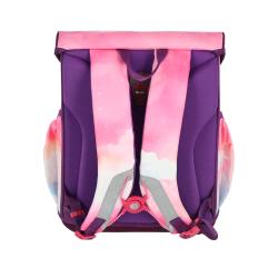 Schulrucksack-Set mit Einhorn-Motiv. Enthält Rucksack, Sportbeutel, Geldbörse und Federmäppchen.