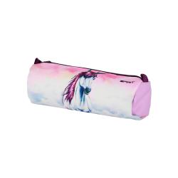 Schulrucksack-Set mit Einhorn-Motiv. Enthält Rucksack, Sportbeutel, Geldbörse und Federmäppchen.