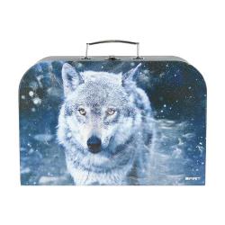 Handarbeitskoffer Wolf blau