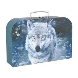 Handarbeitskoffer Wolf blau