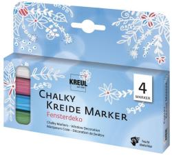 KREUL Chalky Kreidemarker-Set Fensterdeko 4 Stück mehrere Farben