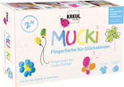 KREUL Mucki Fingerfarbenset für Glückskinder 6 x 50 ml mehrere Farben