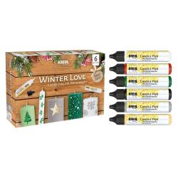 KREUL Candle Pens Winter Love 6 Stück mehrere Farben