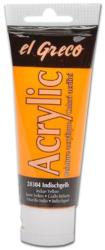 Acrylfarbe in einer Tube. Farbe ist indischgelb.