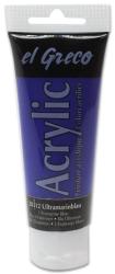 Acrylfarbe in einer Tube. Farbe: Ultramarinblau.