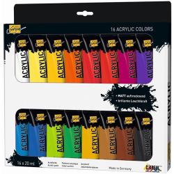 KREUL - Solo Goya Acrylic Set mit 16 Farben in 20 ml Tuben 