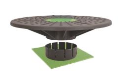 SCHILDKRÖT® Balance-Board mit Anti-Rutsch Pad 39,5 cm grau/grün