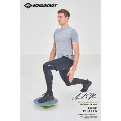 SCHILDKRÖT® Balance-Board mit Anti-Rutsch Pad 39,5 cm grau/grün