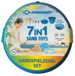 SCHILDKRÖT 7-in-1 Sand Toys Falteimer-Set blau