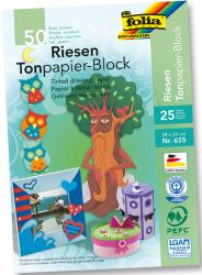 Riesen-Tonpapierblock, 50 Blatt, farblich sortiert 