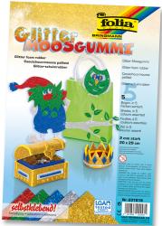 FOLIA Glitter-Moosgummi selbstklebend 5 Blatt sortiert 