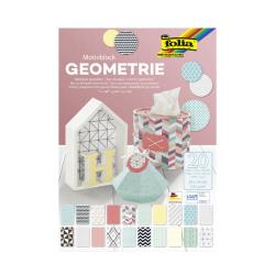 Motivblock mit geometrischen Mustern in Pastellfarben. Enthält 20 Blätter in verschiedenen Designs.