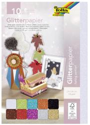 folia Glitterpapier, 10 Blatt 