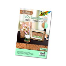 Korkpapier in verschiedenen Designs. Enthält drei Blätter, selbstklebend.