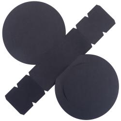 Packung mit fünf Laternenrohlingen in verschiedenen Designs. Enthält Motive wie Sonne, Planeten und Einhörner.