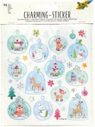 FOLIA Charming Sticker Christmas I 73 Stück bunt