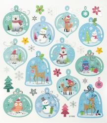 FOLIA Charming Sticker Christmas I 73 Stück bunt