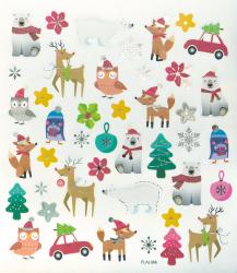 FOLIA Charming Sticker Christmas I 73 Stück bunt