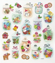 FOLIA Charming Sticker Christmas II 65 Stück bunt