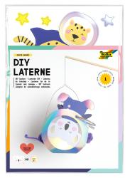 DIY Laterne mit Tiermotiven. Enthält eine Koala- und eine Tigerfigur.