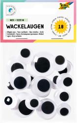 Packung mit Wackelaugen in verschiedenen Größen. Enthält insgesamt 18 Augen.