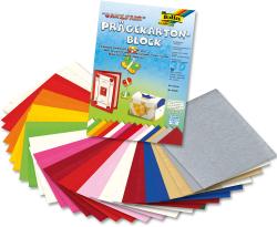 Prägekartonblock mit verschiedenen farbigen Blättern. Die Blätter sind strukturiert und in verschiedenen Farben angeordnet.