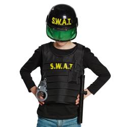 S.W.A.T. Helm für Kinder schwarz