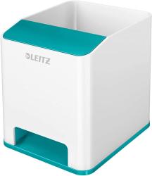 LEITZ WOW Sound Stifteköcher Duo Colour weiß/eisblau