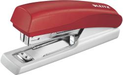Roter Hefter mit silberner Metallmechanik. Die Unterseite ist weiß.