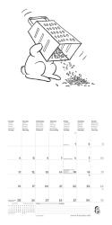 N NEUMANNVERLAGE - Bunny Suicides 2025 Broschürenkalender, 30x30cm, Wandkalender mit lustigen Illustrationen, internationalen Feiertagen und Mondphasen, viel Platz für Notizen