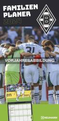 N NEUMANNVERLAGE - Borussia Mönchengladbach 2025 Fan-Timer, 22x45cm, Fußball-Familienplaner mit 5 Spalten und Motiven der Stars, Fan-Kalender mit Fußball-Highlights und deutsches Kalendarium