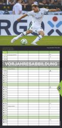 N NEUMANNVERLAGE - Borussia Mönchengladbach 2025 Fan-Timer, 22x45cm, Fußball-Familienplaner mit 5 Spalten und Motiven der Stars, Fan-Kalender mit Fußball-Highlights und deutsches Kalendarium