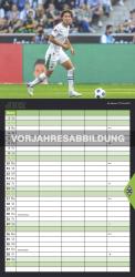 N NEUMANNVERLAGE - Borussia Mönchengladbach 2025 Fan-Timer, 22x45cm, Fußball-Familienplaner mit 5 Spalten und Motiven der Stars, Fan-Kalender mit Fußball-Highlights und deutsches Kalendarium